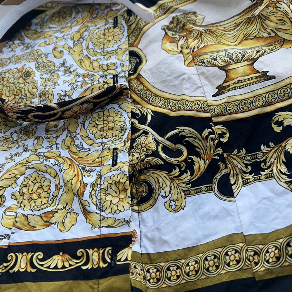 Versace Barocco black/ gold button down x headband